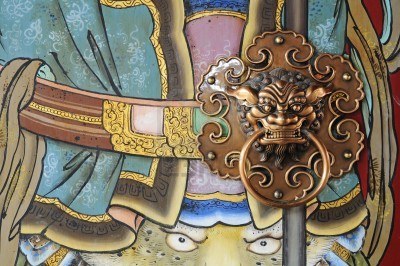 6050095-door-god-of-chinese-temple-and-door-handle from us.123rf (dot) com