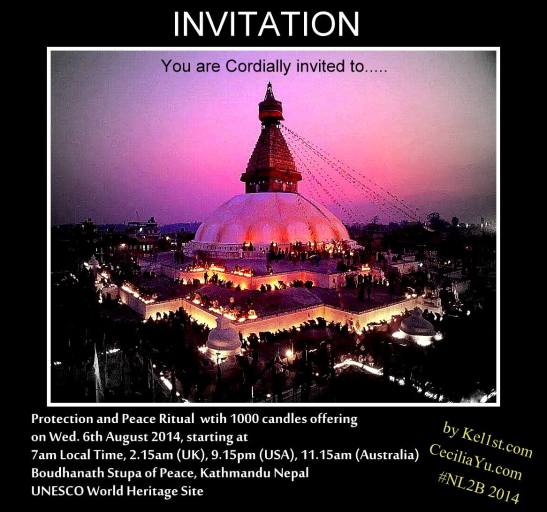 Boudha stupa peace puja 6th August 2014 7am